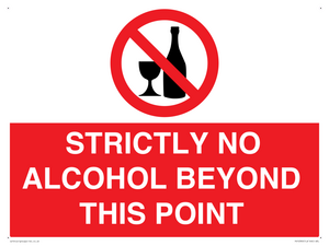 PV10390: STRICTLY NO ALCOHOL BEYOND THIS POINT