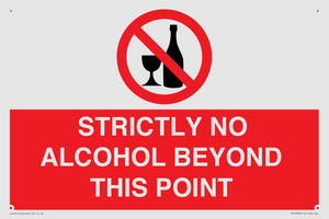 PV10390: STRICTLY NO ALCOHOL BEYOND THIS POINT