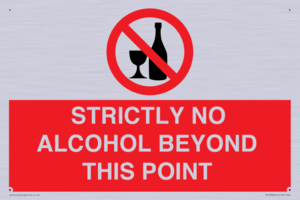 PV10390: STRICTLY NO ALCOHOL BEYOND THIS POINT