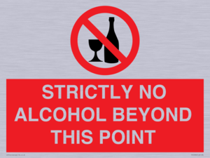 PV10390: STRICTLY NO ALCOHOL BEYOND THIS POINT