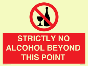 PV10390: STRICTLY NO ALCOHOL BEYOND THIS POINT