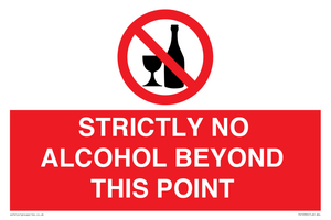 PV10390: STRICTLY NO ALCOHOL BEYOND THIS POINT