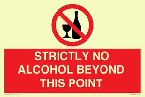 PV10390: STRICTLY NO ALCOHOL BEYOND THIS POINT