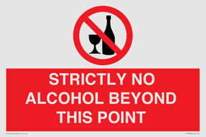 PV10390: STRICTLY NO ALCOHOL BEYOND THIS POINT