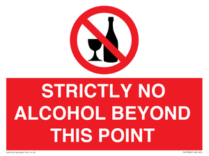 PV10390: STRICTLY NO ALCOHOL BEYOND THIS POINT