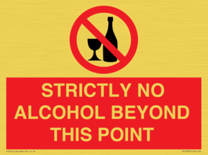 PV10390: STRICTLY NO ALCOHOL BEYOND THIS POINT