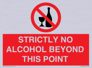 PV10390: STRICTLY NO ALCOHOL BEYOND THIS POINT