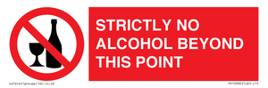 PV10390: STRICTLY NO ALCOHOL BEYOND THIS POINT