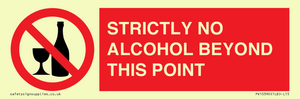 PV10390: STRICTLY NO ALCOHOL BEYOND THIS POINT