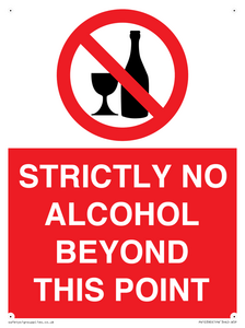 PV10390: STRICTLY NO ALCOHOL BEYOND THIS POINT