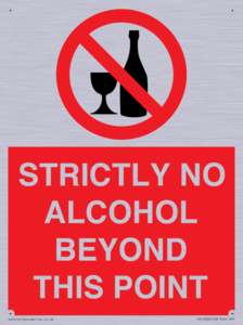 PV10390: STRICTLY NO ALCOHOL BEYOND THIS POINT