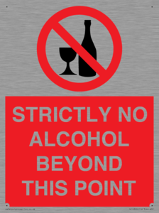 PV10390: STRICTLY NO ALCOHOL BEYOND THIS POINT