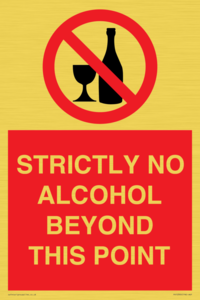 PV10390: STRICTLY NO ALCOHOL BEYOND THIS POINT