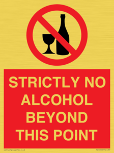 PV10390: STRICTLY NO ALCOHOL BEYOND THIS POINT