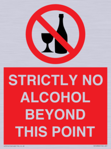 PV10390: STRICTLY NO ALCOHOL BEYOND THIS POINT