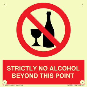 PV10390: STRICTLY NO ALCOHOL BEYOND THIS POINT