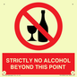 PV10390: STRICTLY NO ALCOHOL BEYOND THIS POINT