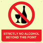 PV10390: STRICTLY NO ALCOHOL BEYOND THIS POINT