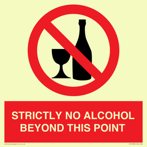 PV10390: STRICTLY NO ALCOHOL BEYOND THIS POINT