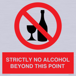PV10390: STRICTLY NO ALCOHOL BEYOND THIS POINT