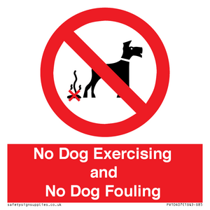 PV10407: No Dog Exercising and No Dog Fouling