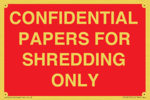 PV10415: CONFIDENTIAL PAPERS FOR SHREDDING ONLY