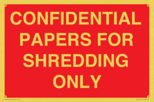 PV10415: CONFIDENTIAL PAPERS FOR SHREDDING ONLY