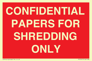 PV10415: CONFIDENTIAL PAPERS FOR SHREDDING ONLY