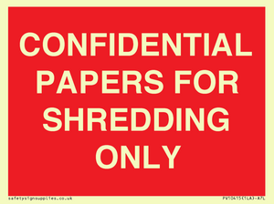 PV10415: CONFIDENTIAL PAPERS FOR SHREDDING ONLY