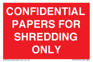 PV10415: CONFIDENTIAL PAPERS FOR SHREDDING ONLY