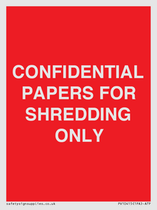 PV10415: CONFIDENTIAL PAPERS FOR SHREDDING ONLY