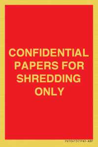 PV10415: CONFIDENTIAL PAPERS FOR SHREDDING ONLY