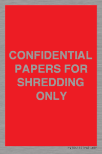 PV10415: CONFIDENTIAL PAPERS FOR SHREDDING ONLY