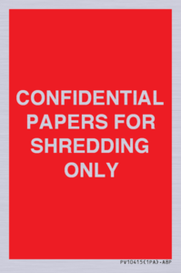 PV10415: CONFIDENTIAL PAPERS FOR SHREDDING ONLY