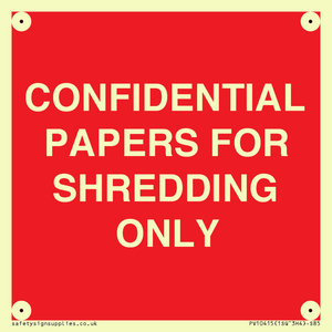 PV10415: CONFIDENTIAL PAPERS FOR SHREDDING ONLY