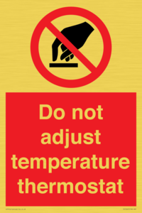 PV10445: Do not adjust temperature thermostat
