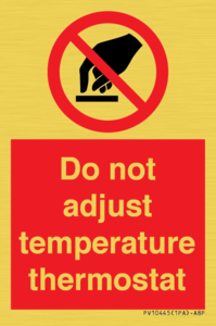 PV10445: Do not adjust temperature thermostat