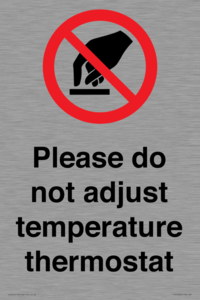 PV10486: Please do not adjust temperature thermostat