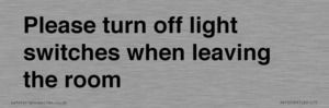 PV10509: Please turn off light switches when leaving the room