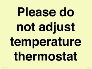 PV10511: Please do not adjust temperature thermostat