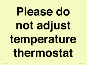 PV10511: Please do not adjust temperature thermostat