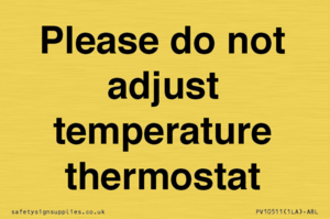 PV10511: Please do not adjust temperature thermostat