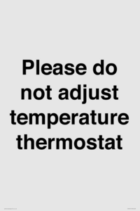 PV10511: Please do not adjust temperature thermostat