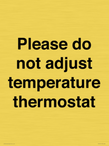 PV10511: Please do not adjust temperature thermostat