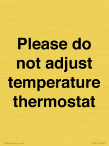 PV10511: Please do not adjust temperature thermostat