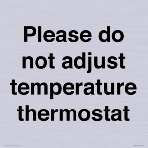 PV10511: Please do not adjust temperature thermostat