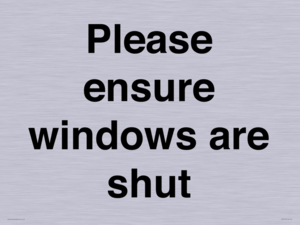 PV10513: Please ensure windows are shut