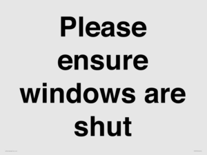 PV10513: Please ensure windows are shut