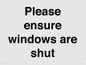 PV10513: Please ensure windows are shut