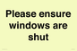 PV10513: Please ensure windows are shut
